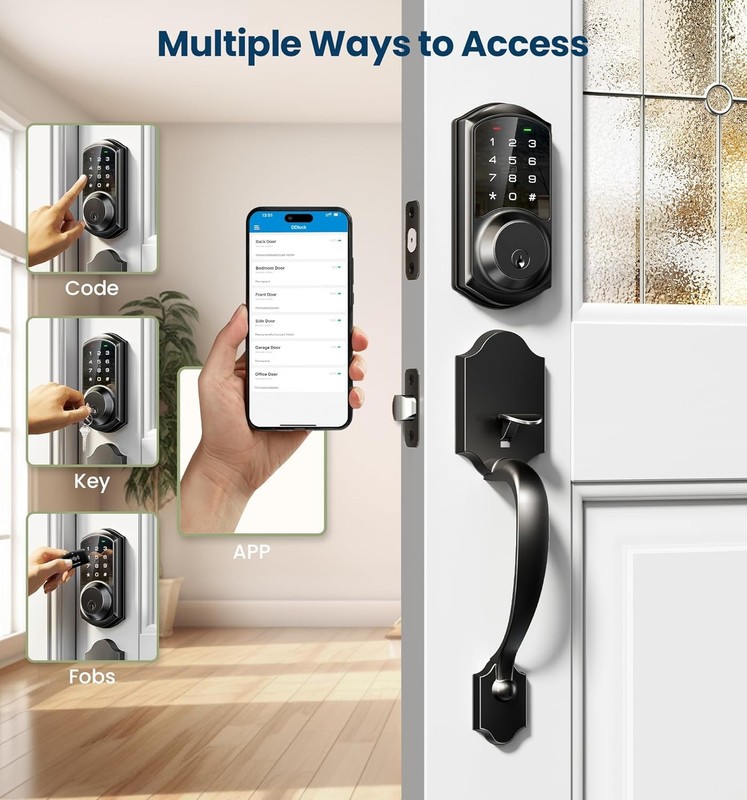 Veise VE06-H Smart Door Lock Set, App & Keyless gallery