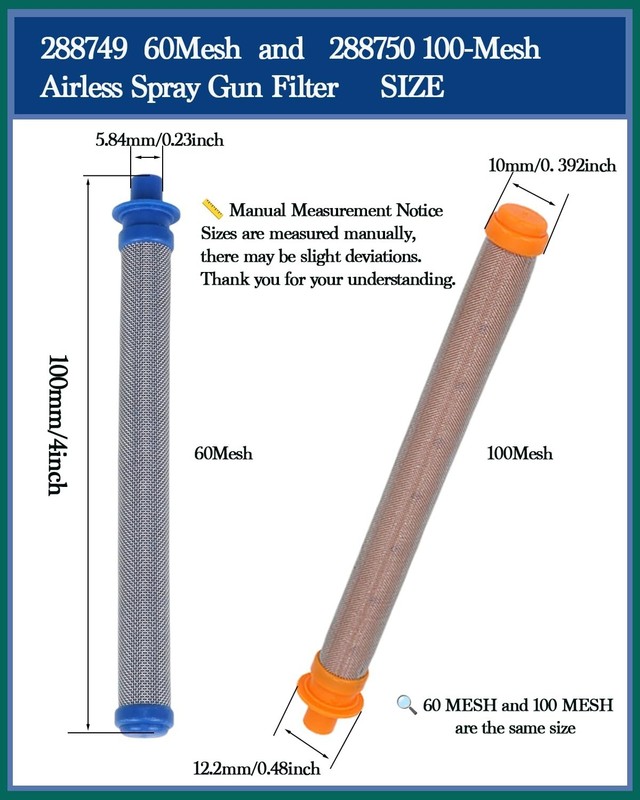 Airless Paint Sprayer Filter Kit - 3+8+2+6 Pack, Fits SG2 SG3, 288716, 288747, 2 gallery