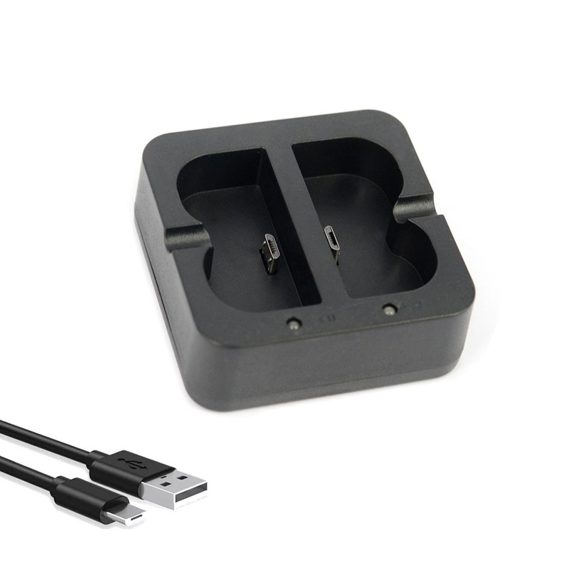 1 PC 5V Plastic Dual-Port Battery Charger Charging Dock For Ring Doorbell V4