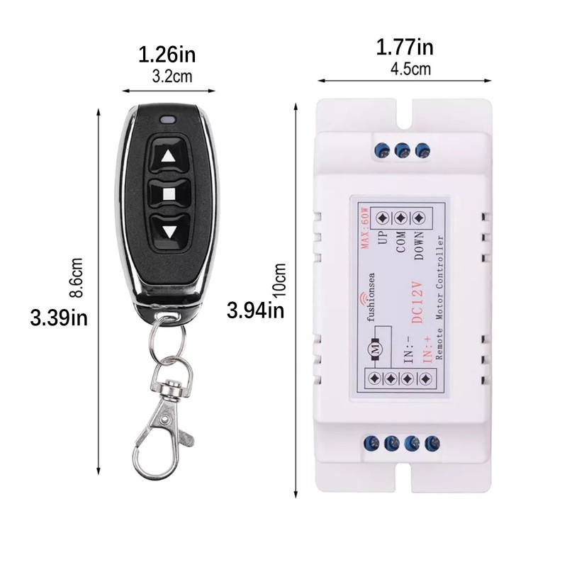 Motor Wireless Remote 12V Switch 2 Channel RF433MHz Universal Remote Control qq gallery