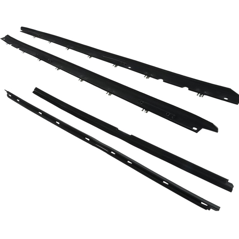 Black Rubber Window Sweep Weatherstrip Felt Seal Kit Set of 4 Replacement for…
