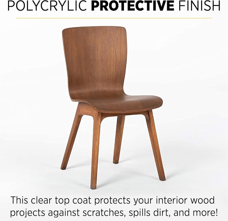Water-Based Semi-Gloss Finish for Interior Wood Care - 1 Quart gallery