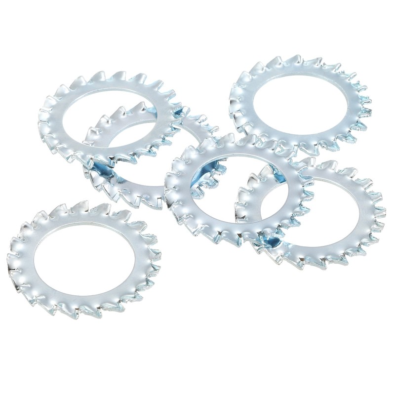40Pcs External Tooth Washers, M20 Steel Zinc Finish External Washer