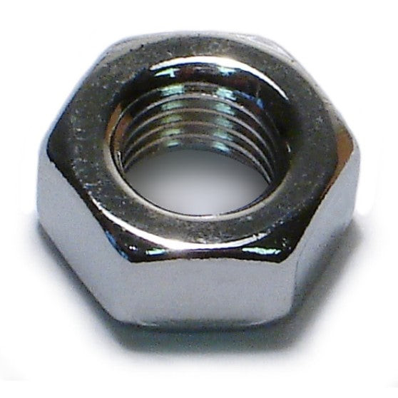 8mm-1.0 Chrome Plated Class 8 Steel Fine Thread Hex Nuts (10 pcs.)