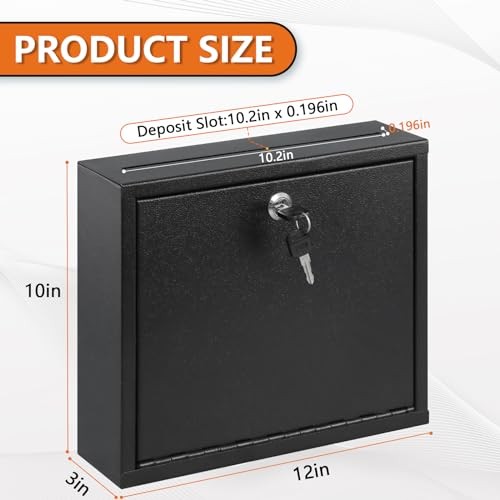 Kyodoled Suggestion Box with Lock Wall Mounted,Mail Box, Key Drop Box Cards, gallery