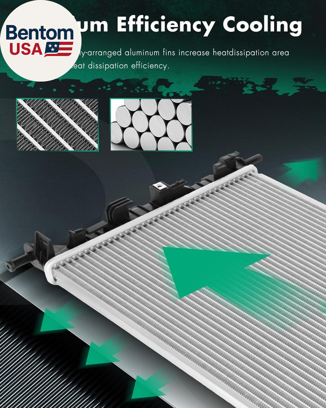 Aluminum Radiator Assembly Compatible with X5 2001 2002 2003 2005 2006 L6 3.0L, gallery