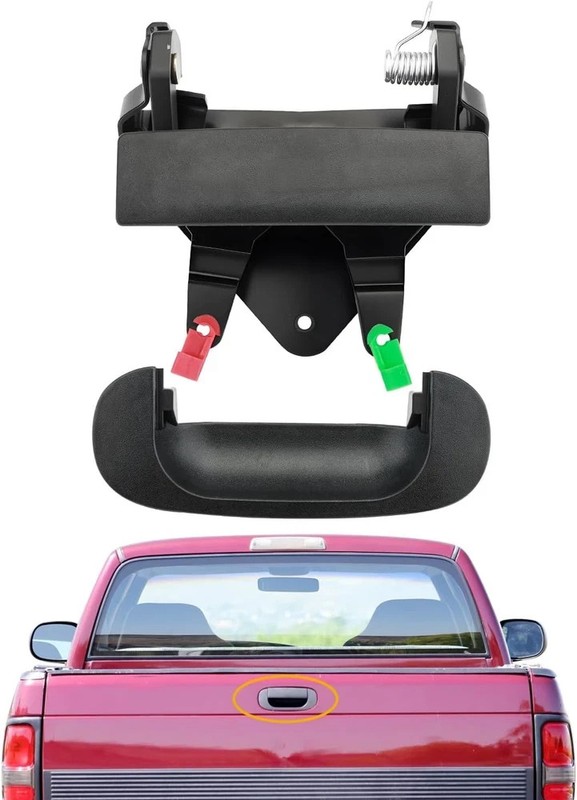 Tailgate Handle Set w Bezel Rod Clips for Dodge Ram 1500 2500 3500 1994–2002 gallery
