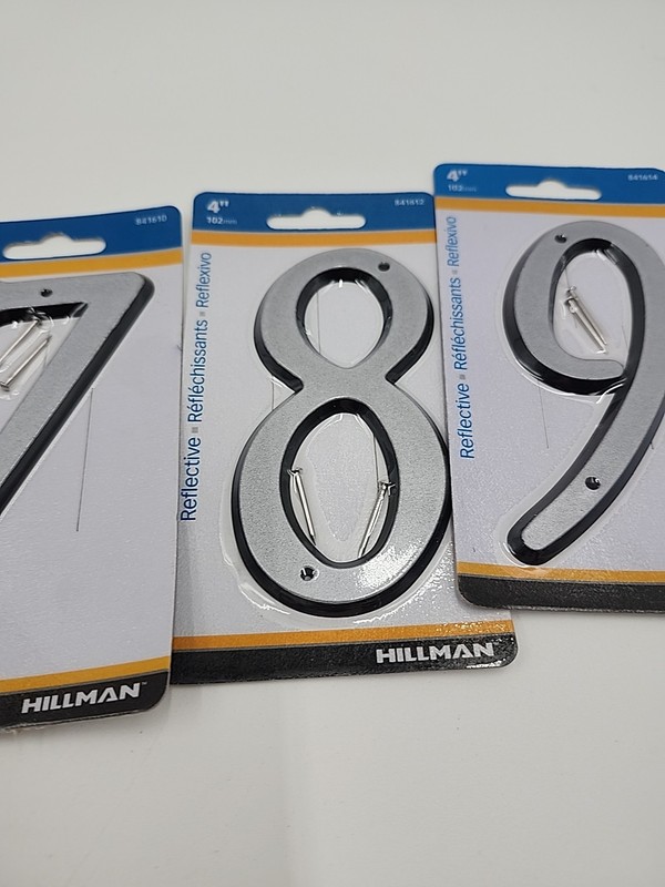 4" Reflective Nail-On House Number gallery