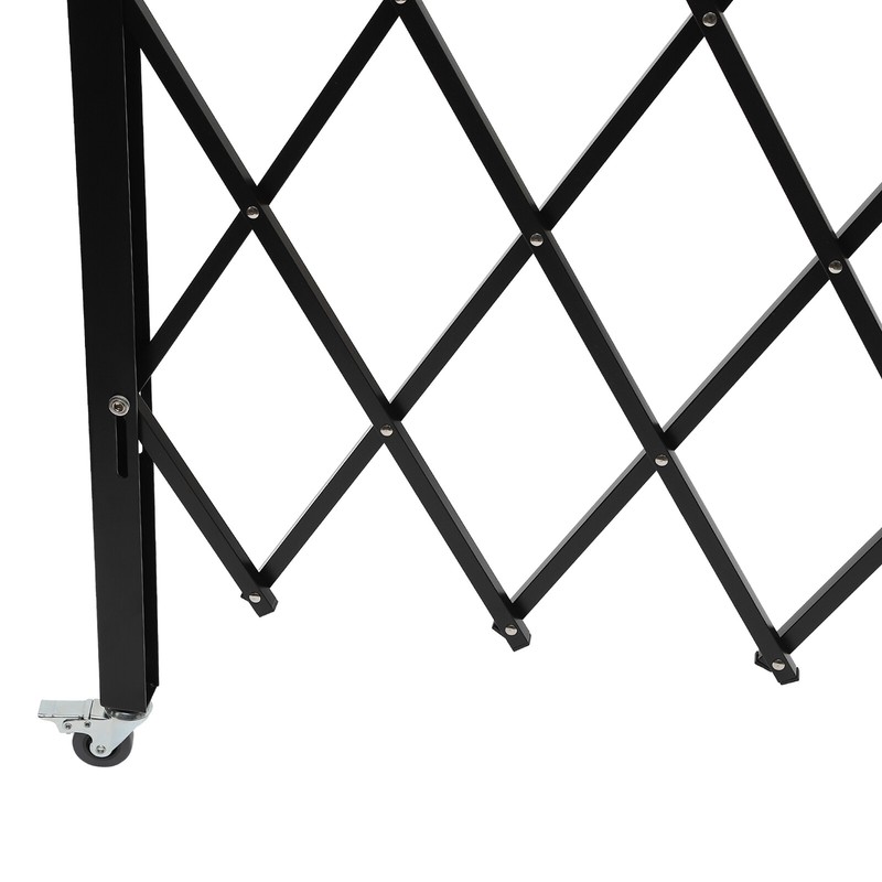 Single Folding Security Gate Rolling Barricade Doors Scissor Gate with Padlock gallery
