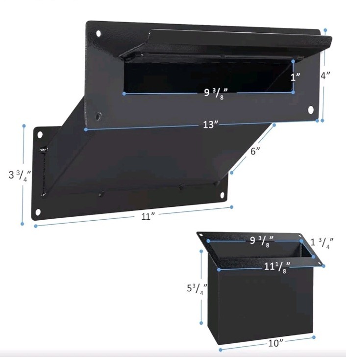 Durabox Through The Wall Drop Chute–Adjustable Two Piece Steel Deposit Drop Box gallery
