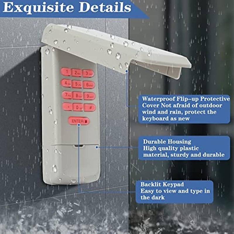 2 PCS 891LM + 877MAX Keypad Bundle Universal Garage Door Remote For LiftMaster gallery