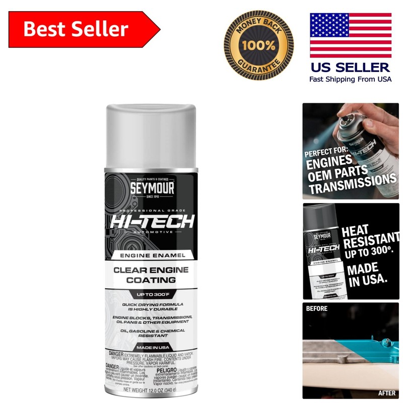 12 oz Seymour Hi-Tech Engine Spray Paint – Gloss Finish, Durable & Fast Drying