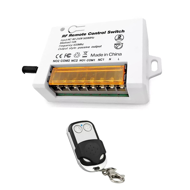 110V 220V 2Ch Relay Receiver Wireless Remote Control Switch for Garage/Gate tt gallery