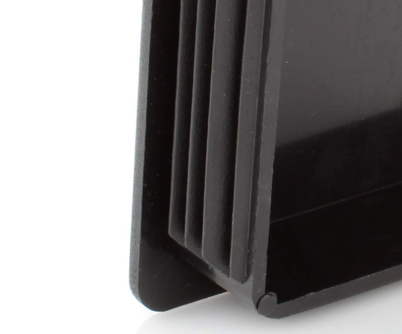 10x Rectangular Tube Lamellar Plug 100x150 mm Black End Caps gallery