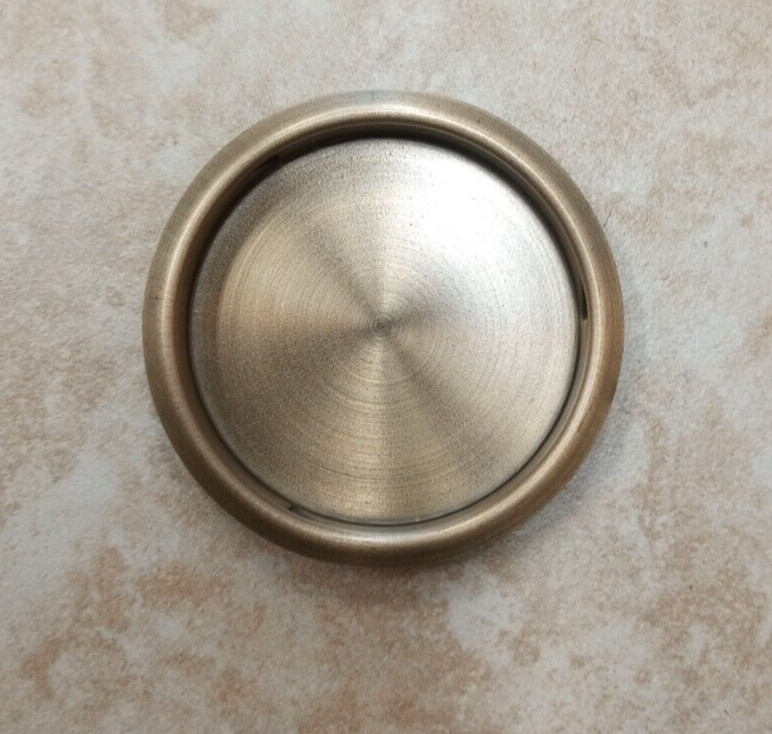 Antique Brass 2-1/8″ Friction Fit Round Finger Cup Pull Sliding Door Hardware
