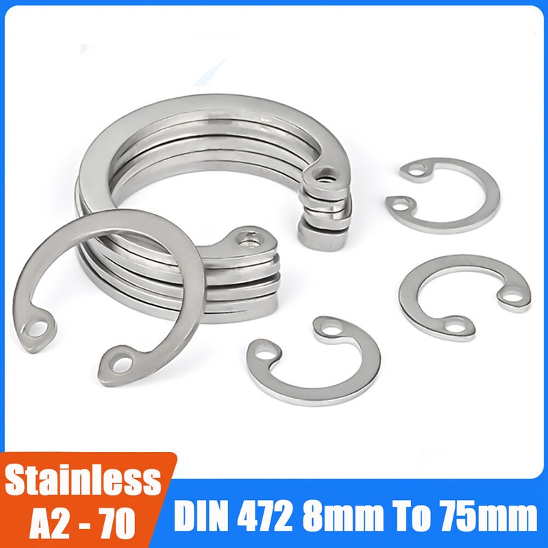 Internal Circlips Retaining Rings for Bores CirClip Sizes: 8mm – 75mm Stainless