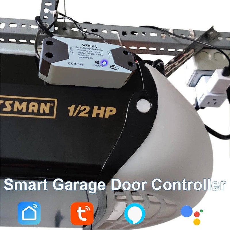 Wofea WiFi Smart Garage Door Opener Controller DC12-24V Alexa Google Home gallery