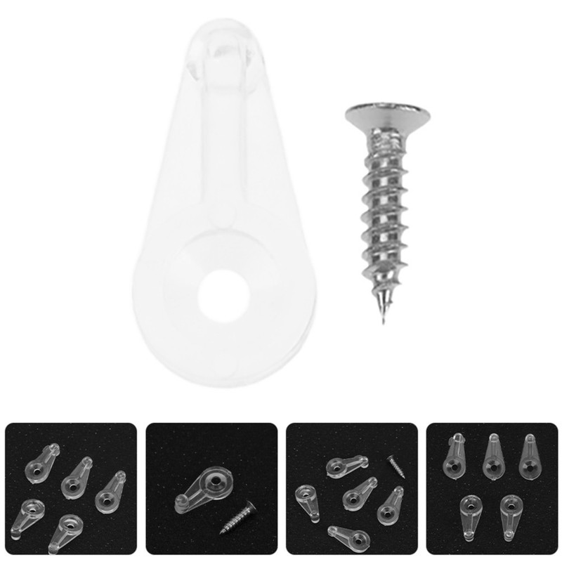 120 Pcs Glass Door Clips Mirror Clamp Cabinet Hardware Furniture