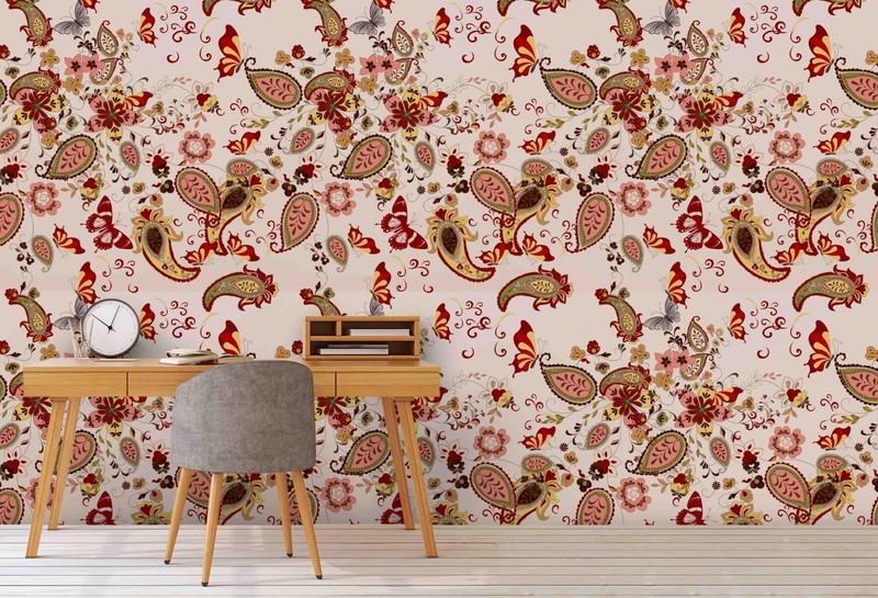3D Paperback Flower Butterfly Pattern Wall Murals Wallpaper Murals Wall Sticker