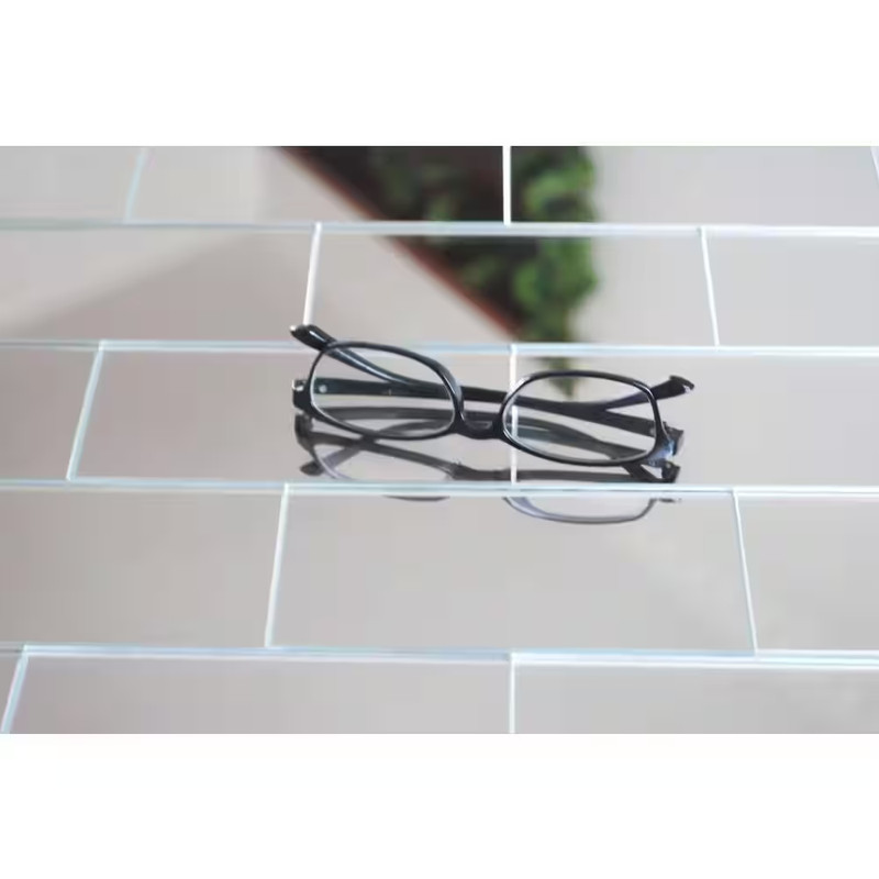 Reflections Silver 3 In. X 6 In. Glass Mirror Peel and Stick Subway Tile (11 Sq.