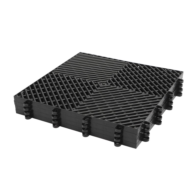 New Interlocking Garage Floor Tiles 25/55 PCS Deck 12"x12" Snow Water Drainage gallery