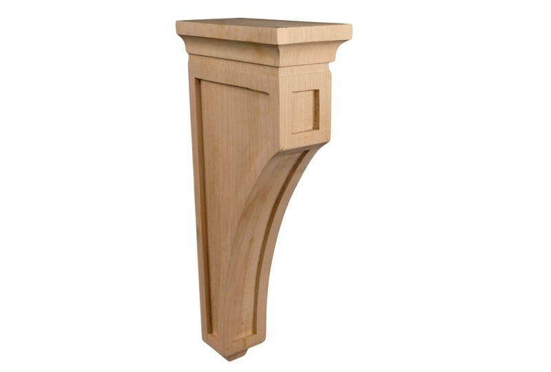 1 PC 14" Corbel Traditional Solid Rubberwood Bracket CWC22RW Shelf Support