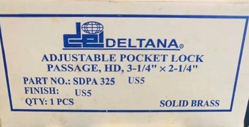 DELTANA POCKET DOOR LOCK