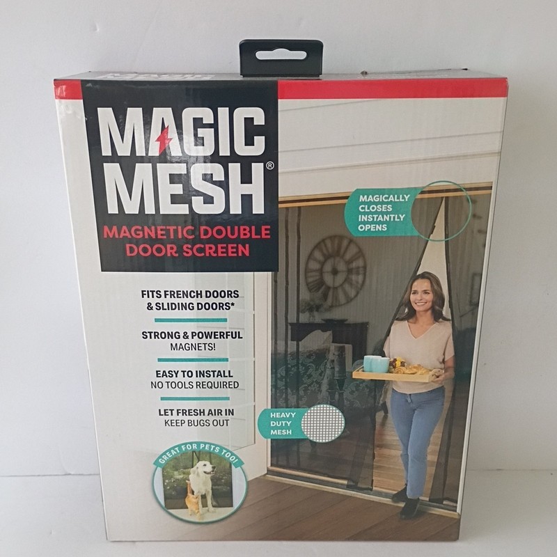 Magic Mesh MM351106 Magnetic Screen Door – Black