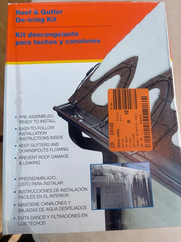 FROST KING ROOF & GUTTER DE-ICING KIT RC60 120V 300W 60FT NEW IN BOX gallery