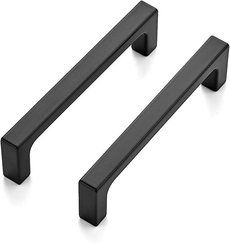 35 Pack Solid 3-3/4 Inch Kitchen Square Cabinet Handles Matte Black Pulls Dra... gallery