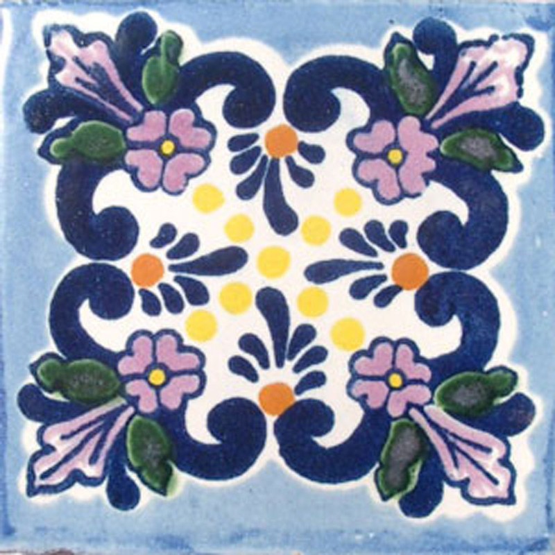 90 Mexican Tiles Talavera Ceramic Handmade Mexico #C008