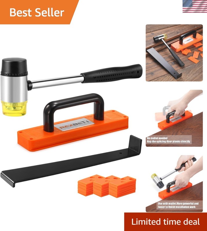 Robust Flooring Installation Set – Mallet, Pull Bar & 40 Spacers for Precision