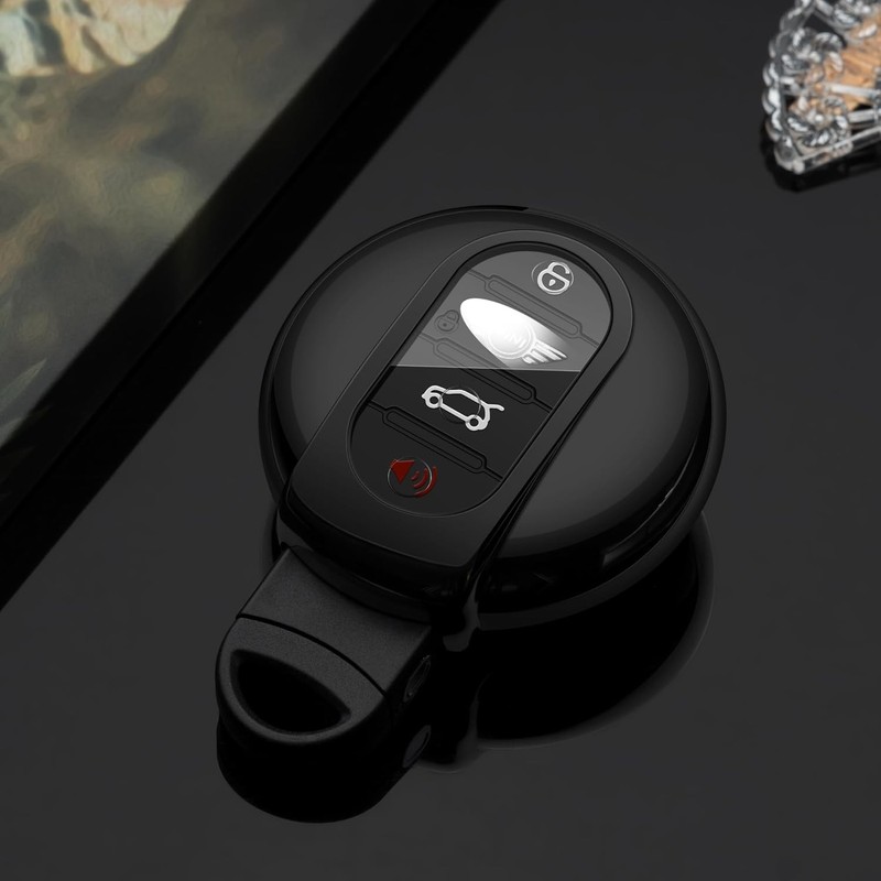 Key Fob Cover Compatible with Key Case Protector Keychain HolderS Color: Black gallery