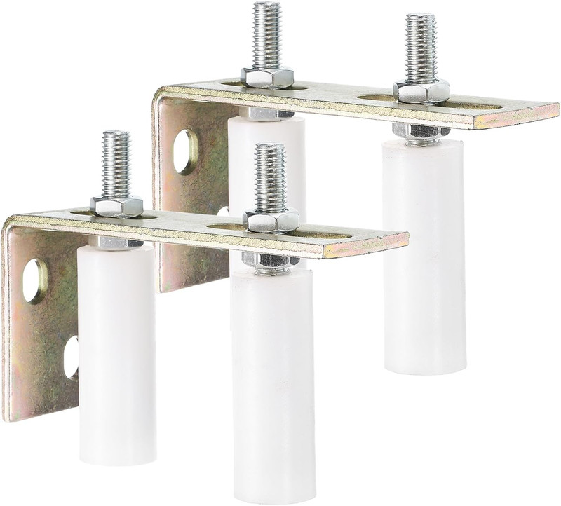 Uxcell 2Set Slide Gate Guide Roller, 3″ Nylon Rollers Gate Support Assembly with