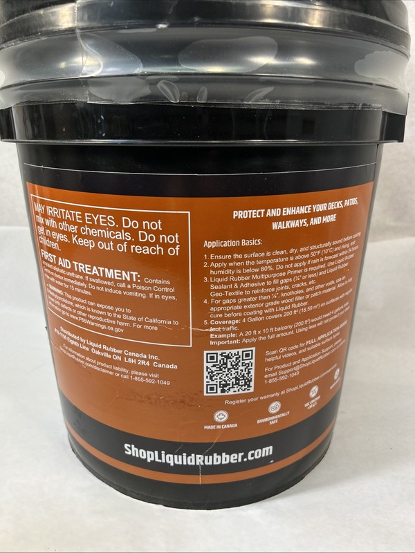 Liquid Rubber Polyurethane Deck Patio Coating 4 Gallon. Saddle Brown Smooth gallery