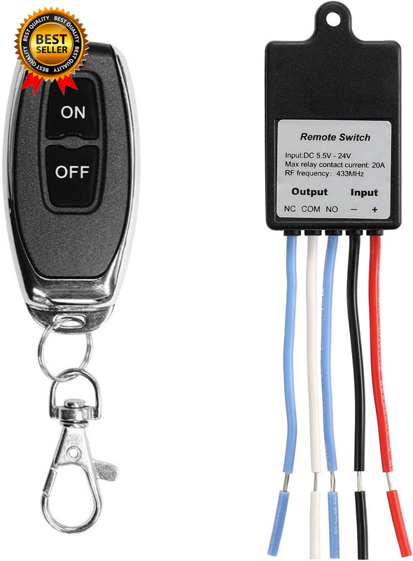 Mini Wireless Remote Control Switch DC 6V 12V 24V 36V 60V 1 Channel RF Relay