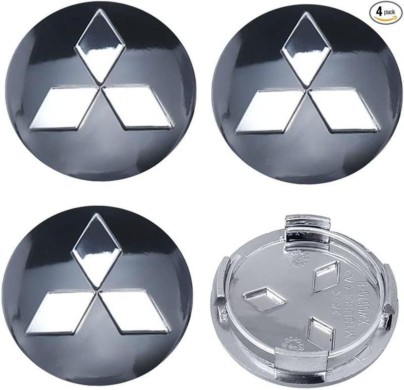 4PCS Wheel Center Caps for Eclipse Spyder Sport Endeavo Color: 60mm/2.36 Black
