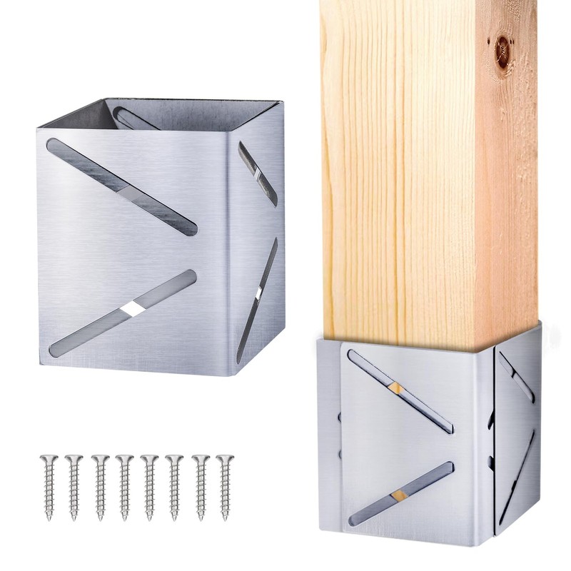 Adjustable 4×4 Post Base Stainless Steel 3.5-5.5″ Fits 4×4 5×5 6×4 6×6 – Deck