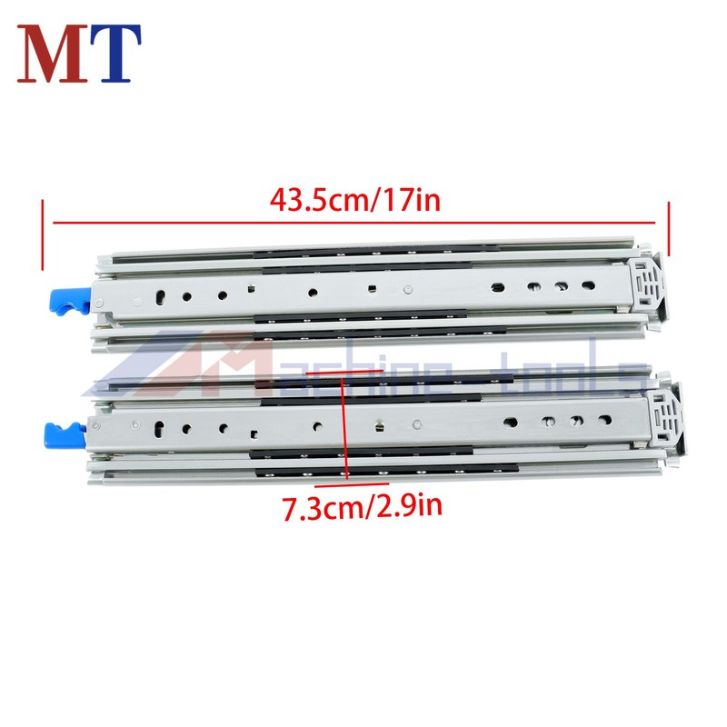 16" Drawer Slides With Locking Mechanism 500lb Full Extension Tool Box gallery