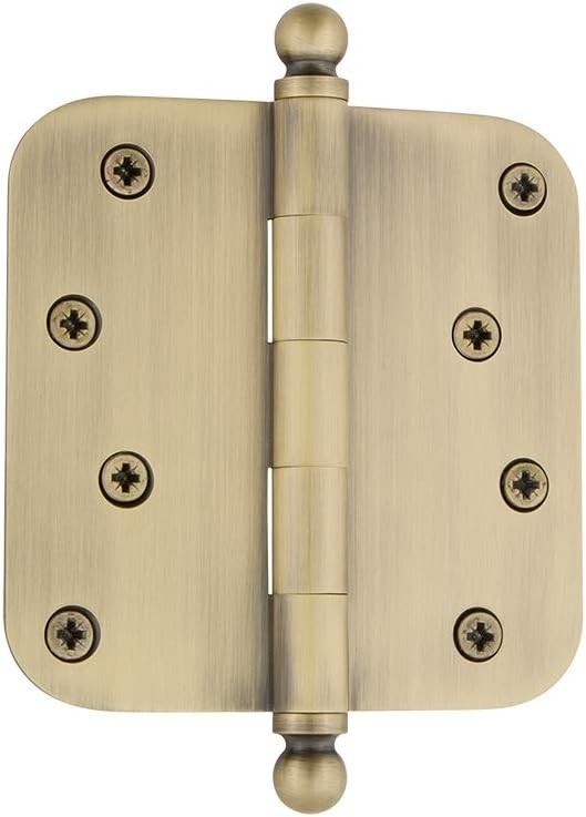 Nostalgic Warehouse Ball-Tip Residential Door Hinge with Radius Corner 2-pack