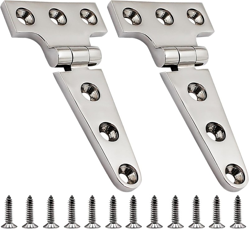316 Stainless Steel T Hinges Marine Grade 4” X 2″ Heavy Duty Boat Hatch Hinge (