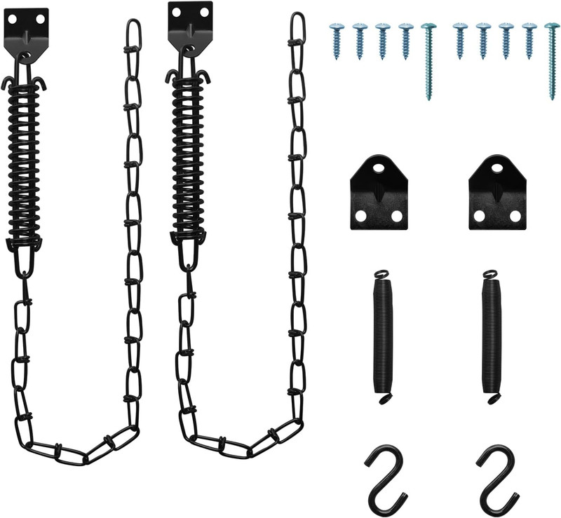 2 Set Screen Door and Storm Door Chain Stop, Windproof Door Chain Heavy Duty Sto