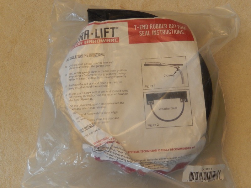 DURA LIFT Garage Door Bottom Seal 16ft Rubber Weather Strip Double T