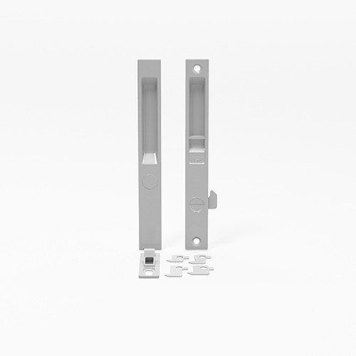 Patio Door Handle Set Flushmount White, Door Lock 13-140W gallery