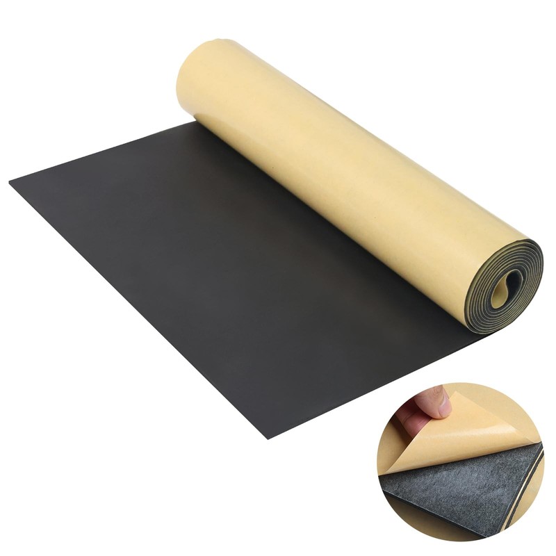Sponge Neoprene Foam Sheet with Adhesive, 12 in X 59 in X 1/16 in Foam Rubber R