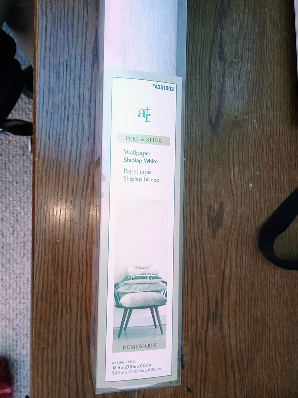 Peel & Stick Wallpaper Removable Allen Roth White Shiplap 18 ‘X20.5″X.02″