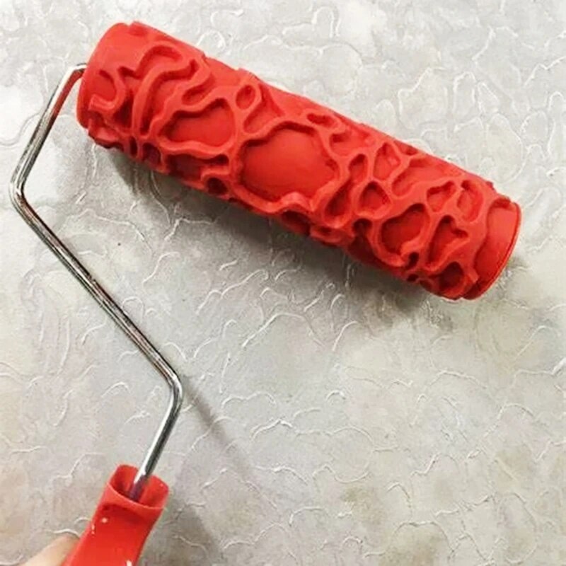 Embossed Texture Painting Tools Decorative Paint Roller Pattern For Wall Rubber gallery