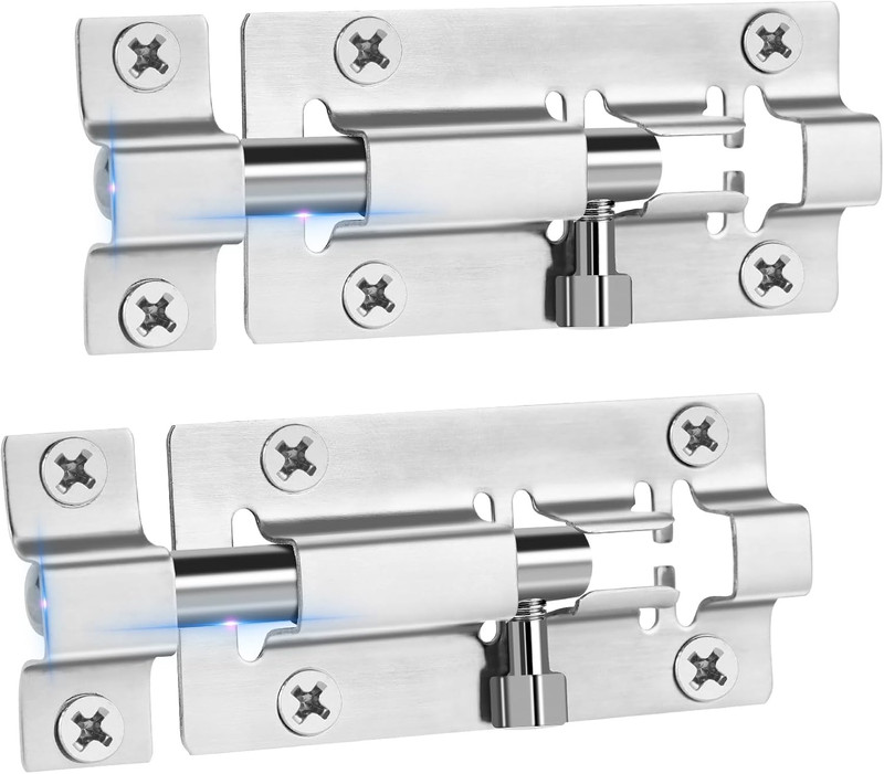 2 Pack 3 Inch Barrel Bolt Latch Slide Lock with 12 Screws for inside Door