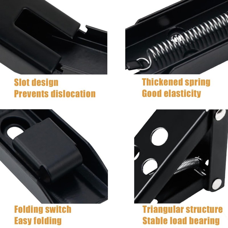 90 Degree Folding Table Hinge Self Locking Drop Leaf Bracket Wall Mount ( gallery