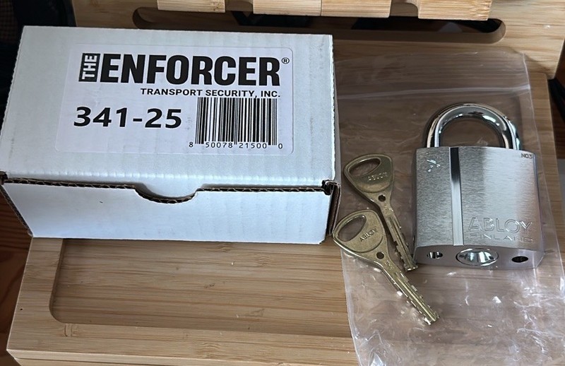 ENFORCER ABLOY 341-25 Padlock - Heavy-Duty Boron Steel High-Security Lock w/D...